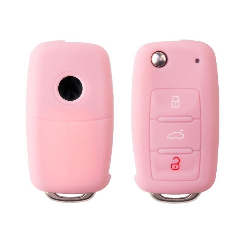 Suitable for Volkswagen Bora Santana Golf Car Silicone Key Cover Soft Rubber Key Bag Remote Control Protective Cover