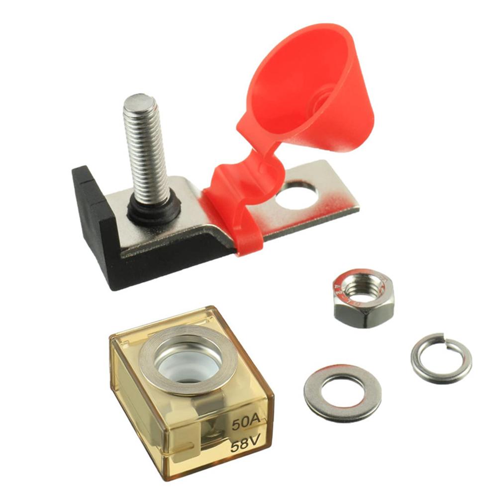 50A-300A 58V M8 лодочный клеммный блок предохранителей комплект кольцевой предохранитель морской аккумуляторный клеммный держатель защита зажигания для грузовика RV 50A