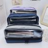 Two-Tone Transparent Large Capacity Pencil Case for Students