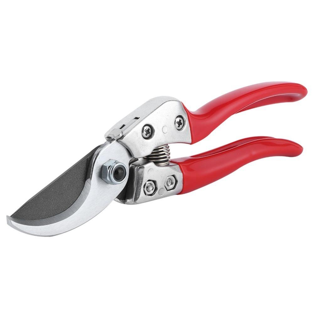 Silver and Red Pruning Shears Ergonomic Handle Garden Clippers Professional Garden Shears