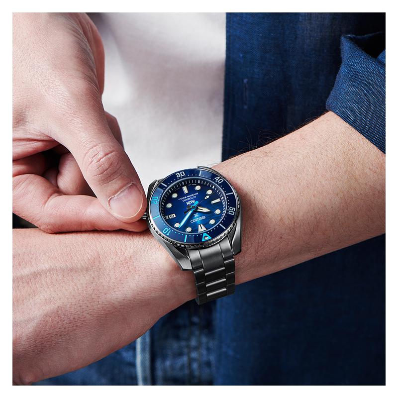 Seiko Prospex Series PADI Joint Model Limited Waterproof Light Energy Automatic/manual Mechanical Movement Men and Women Same Style Blue Dial SPB375J1