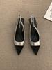 French retro stiletto high heels temperament celebrity gentle match skirt pointed empty single shoes half bag head sandals women