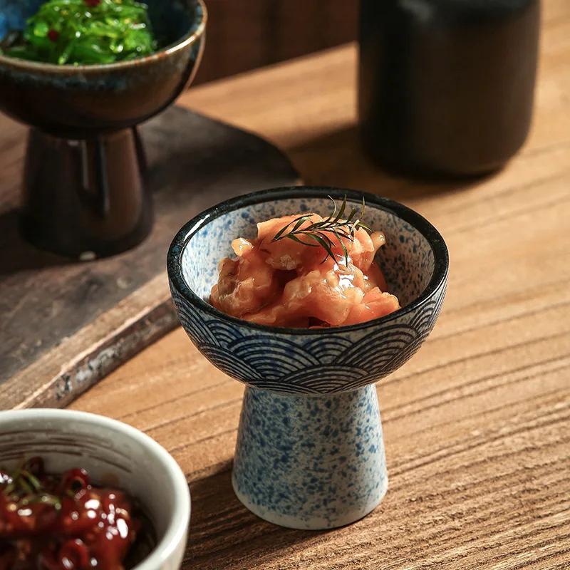 Exquisite Japanese Style Vintage Ceramic Ice Cream Cup Set for Elegant Dessert Presentation at Home or Restaurant Use
