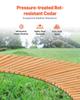 Wooden Garden Pathway, 7 Ft X 17 In, Non-Slip Curved Garden Walkway, Roll Out Cedar Outdoor Walkway Path with Wire Rope Connection, Decorative Lawn