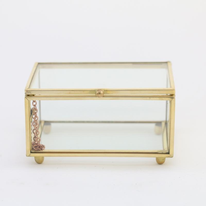 Rectangular Jewelry Box Decorative Slanted Top Lid Shadow Box for Keepsakes Earings Bracelet Watch Holder Home Decor