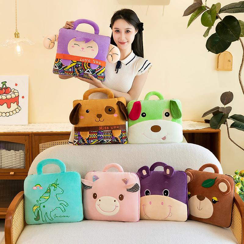 Všestranný kombinovaný polštář a deka do auta - Skládací prošívaná deka na cestování, na pohovku a pro zdřímnutí v kanceláři.