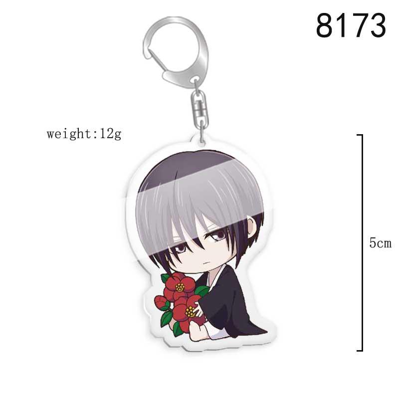 Fruit Basket Anime Acrylic Keychain: Honda Tōru, Kusamochi Kyo, Yūki Murasakigawa, Kurenai Characters.