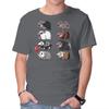 Unisex Crew Neck T-Shirt Scary Hippo Graphic Short Sleeve Casual Tee