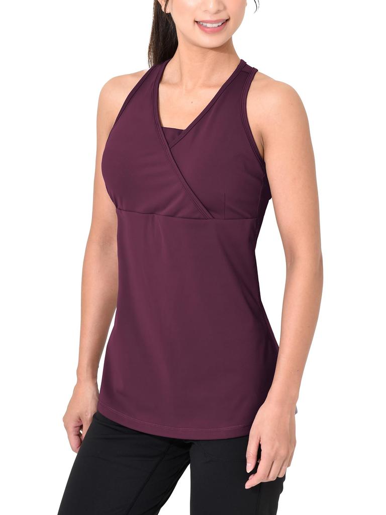 Rupa Tank Top with Yoga Wear for Training and Size M Women's Quick-Drying Cups, Sports, Wine,