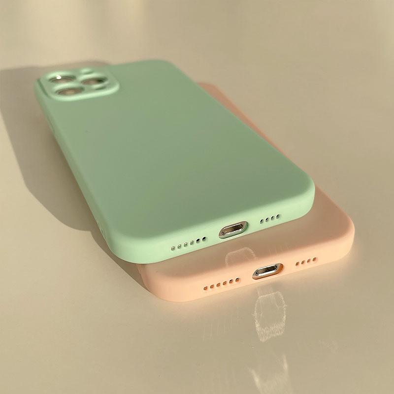 Simple Solid Color 16 Apple 14Pro Max Imitation Original Liquid Silicone Iphone15 Phone Case X Suitable for 11 Soft 13