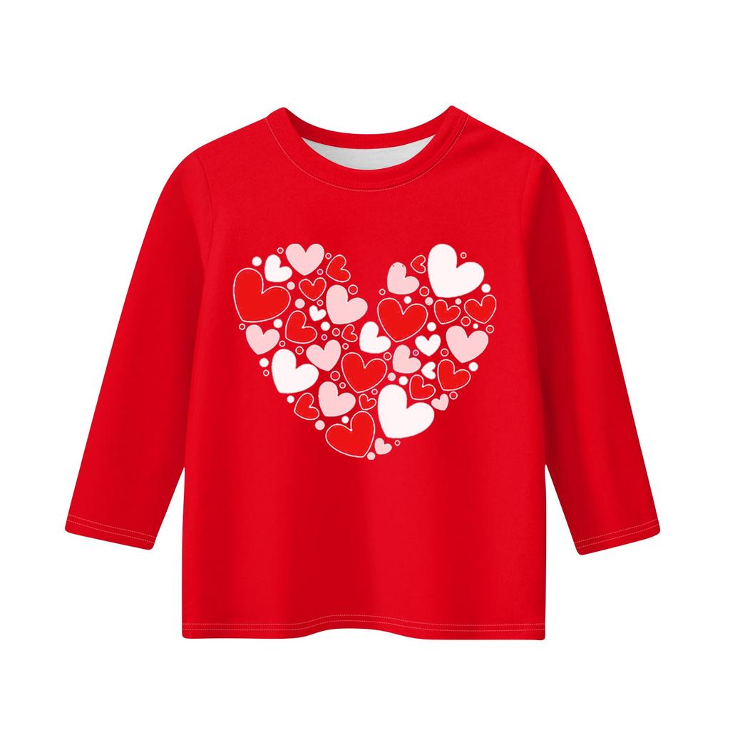 Print Tops For Youth Girls Round Neck 3/4 Sleeves T,Shirts Trendy Tops Outfit Tees