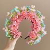 Rutschfestes Blumen-Stirnband für Mädchen, Bequeme, Flexible Haar-Accessoires mit Kunstblumen, Traditionelle Nationale Haarnadel für Hanfu-Party