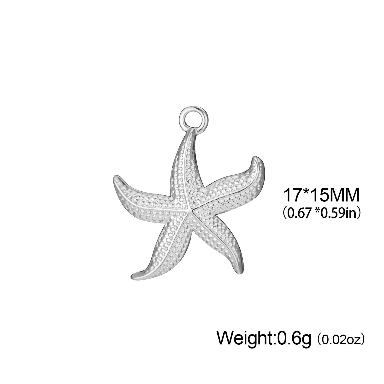 

Teamer 3 Pcs/Lot Starfish Charms Stainless Steel Gold Color Pendant For Necklace Bracelet Earring Jewelry Making Wholesale