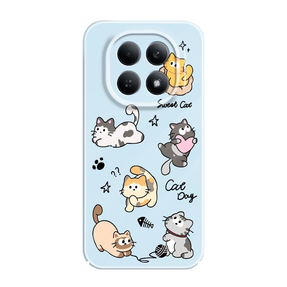 Happy Cat Phone Case For Xiaomi Redmi Note 15 14 13 12 11 Pro Plus 12S 11S 14C 13C 4G 5G Film Hard Cover