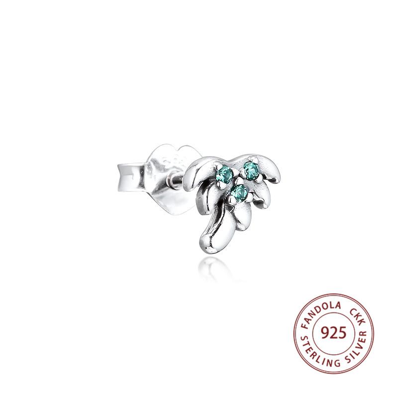 100% 925 Sterling SilverSingle Stud Earrings for Women Earrings Women Silver 925 Jewelry