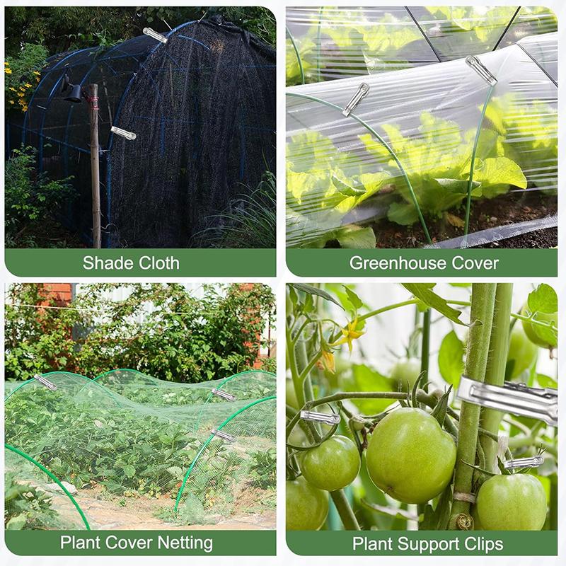 20Pcs Stainless Steel Laundry Clip Pool Beach Towel Clips Clothes Pins Garden Plant Grafting Clips Clothing Quilts Clamps