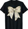 Coquette Bow Library Due Date Card Reading Books Teacher T-Shirt