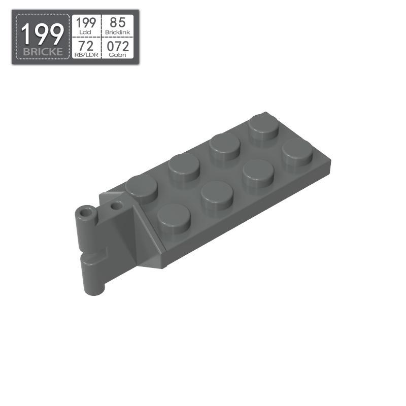 BRICKE 3639 2x4 Hinge Plate Building Blocks Compatible with LEGO MOC Accessories 31 pcs темно-серого