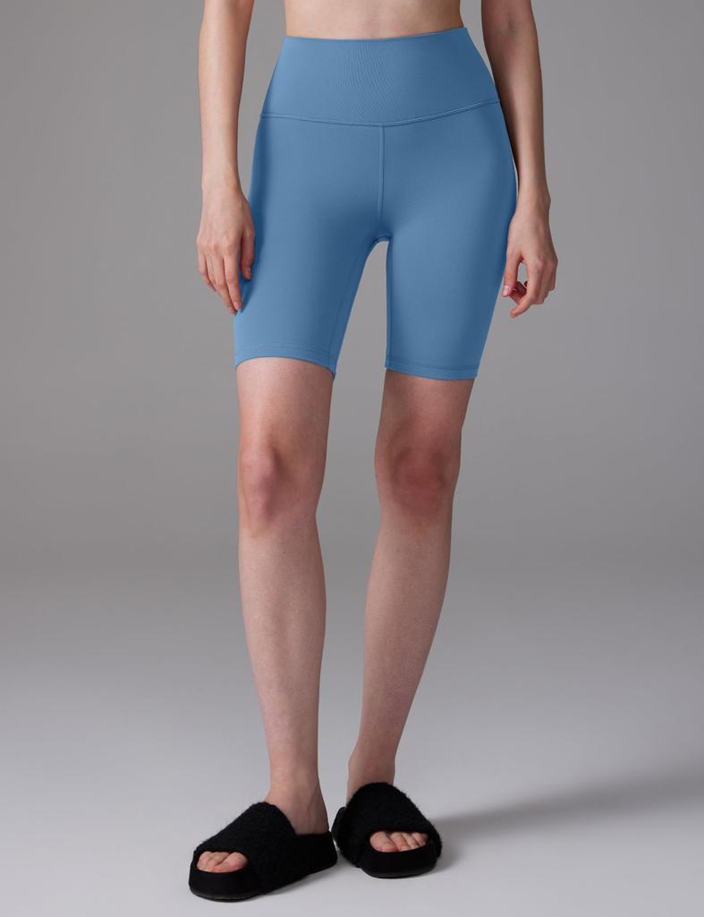 CRZ YOGA Biker Short Yoga High Universe Size M Women's Shorts, Leggings, Shorts, Waist, 3/4 Length, Butterluxe, 8-Inch Inseam, Blue,