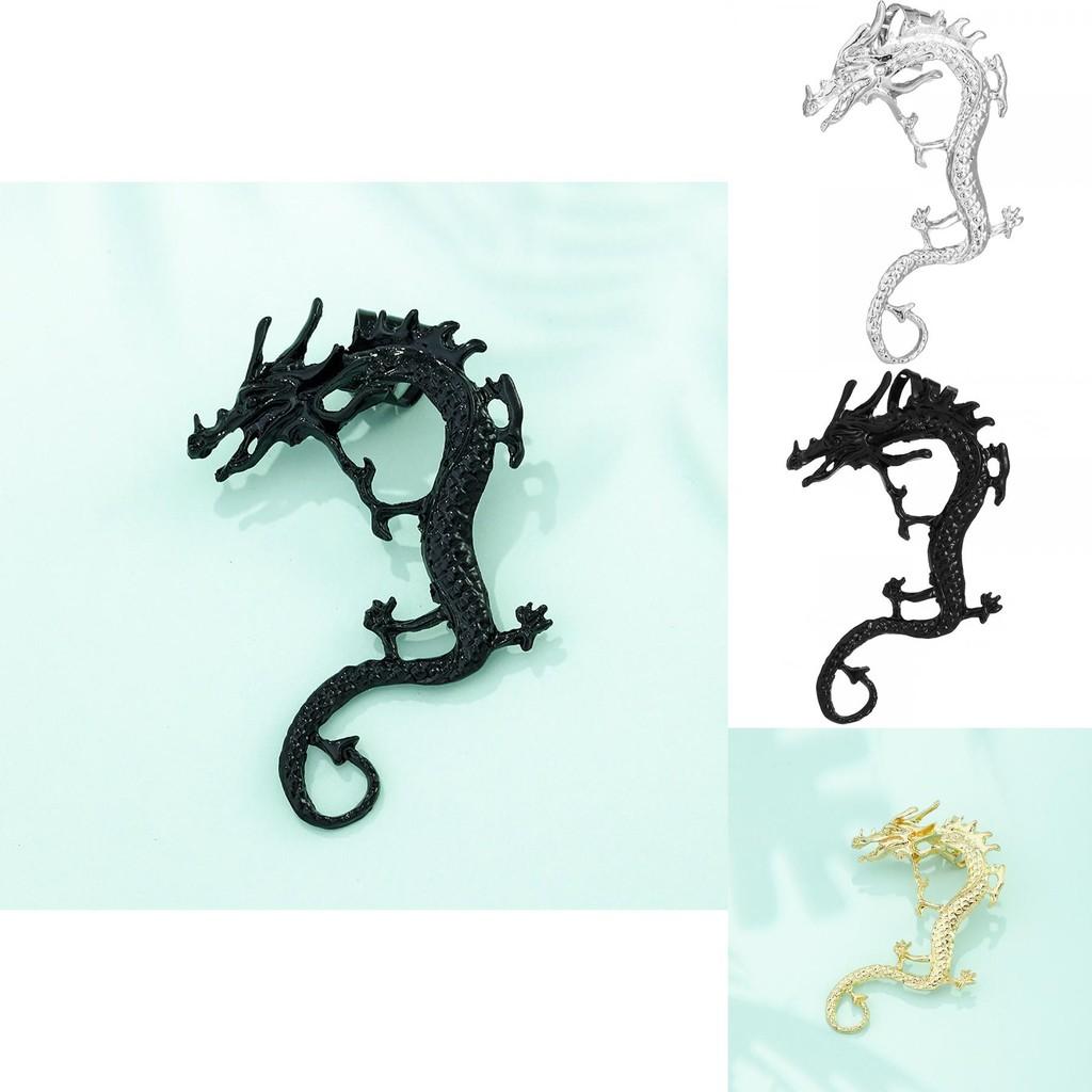 Fashionable Statement Chinese Dragon Earrings Stylish Alloy Animal Zodiac Earrings