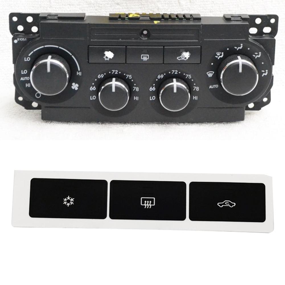 Car Maintenance Black AC Button Repair Button Repair Decals Black Overlay Control Cell Fitment High Grade Vinyl
