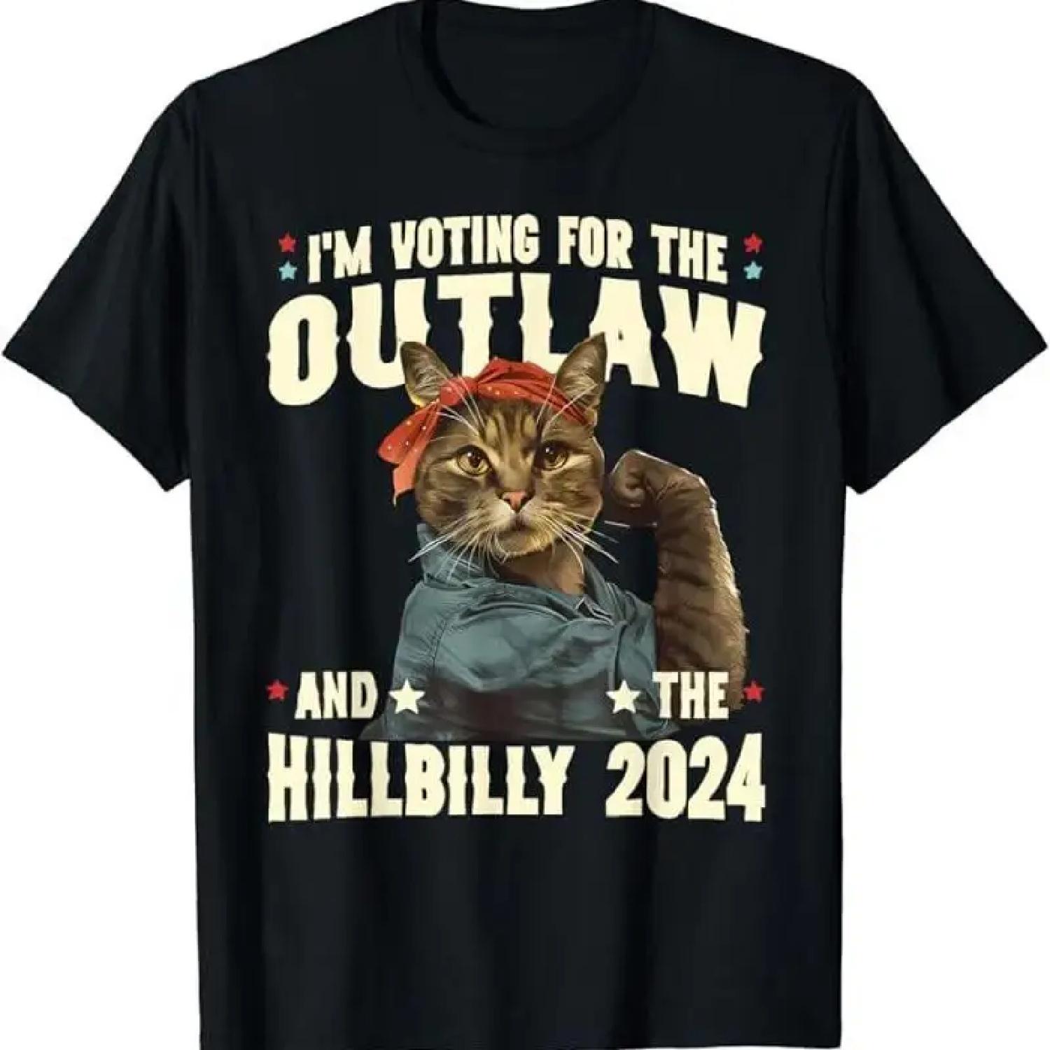 I m Voting For the Outlaw and Hillbilly 2024 T Shirt S