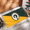 Tappeto in Velluto di Cristallo Green Bay Packers Morbido Anti?Tappetino Antiscivolo Comodo per Casa Soggiorno Camera da Letto Tappeto Decorativo