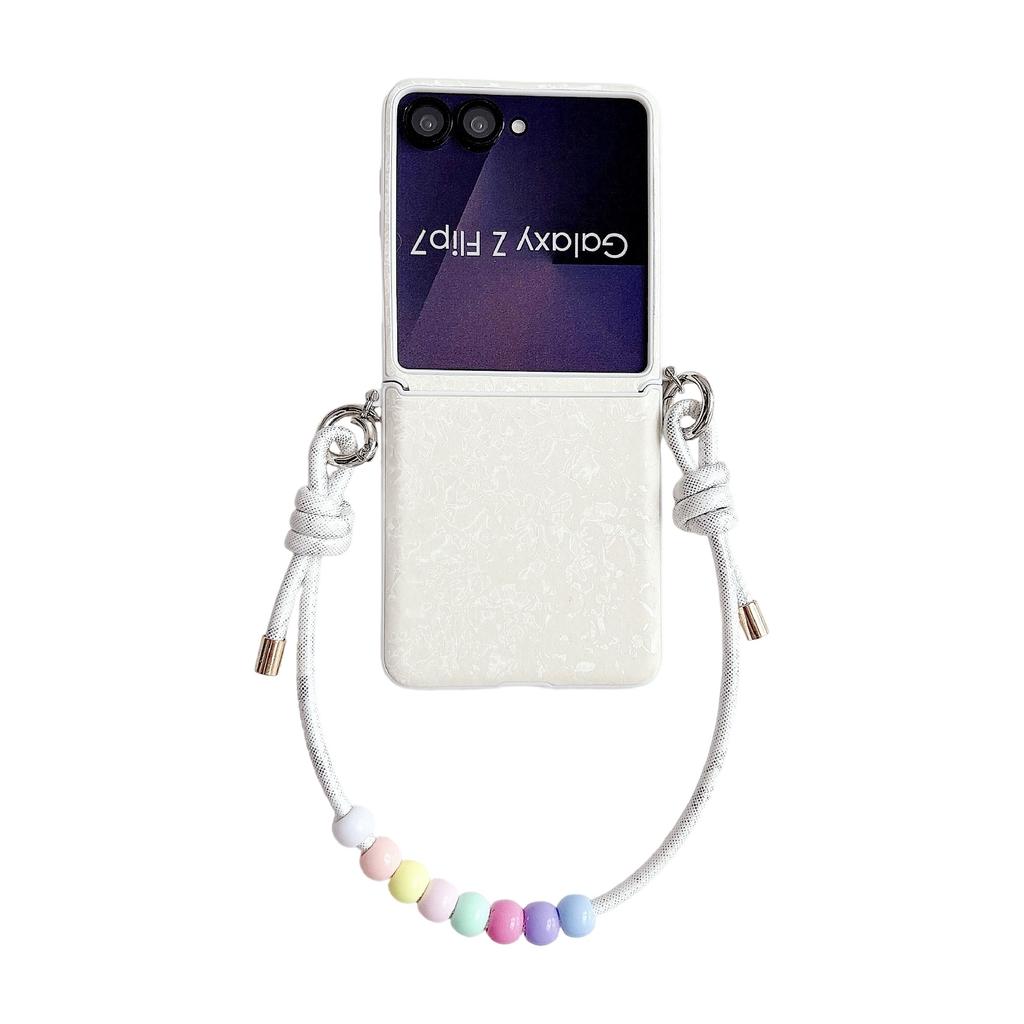 Wrist Strap Dopamine Color Palette for Hinge Protection Phone Case for Samsung Galaxy Z Flip 7 FE 6 5 5G Shockproof Cover