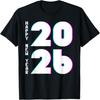 Happy New Year 2026 Celebration Glitch Simple Style TShirt Unisex Streetwear Crewneck Regular Short Sleeve Loose Casual Style