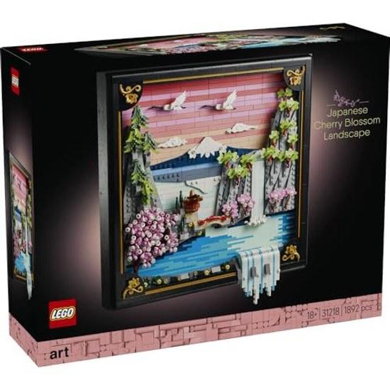 LEGO Art Krajobraz Japoński Kwiaty Wiśni Zabawka Prezent Urodzinowy Klocek Dzień Matki Mężczyźni Kobiety Malowanie Wnętrze Stylowy 31218