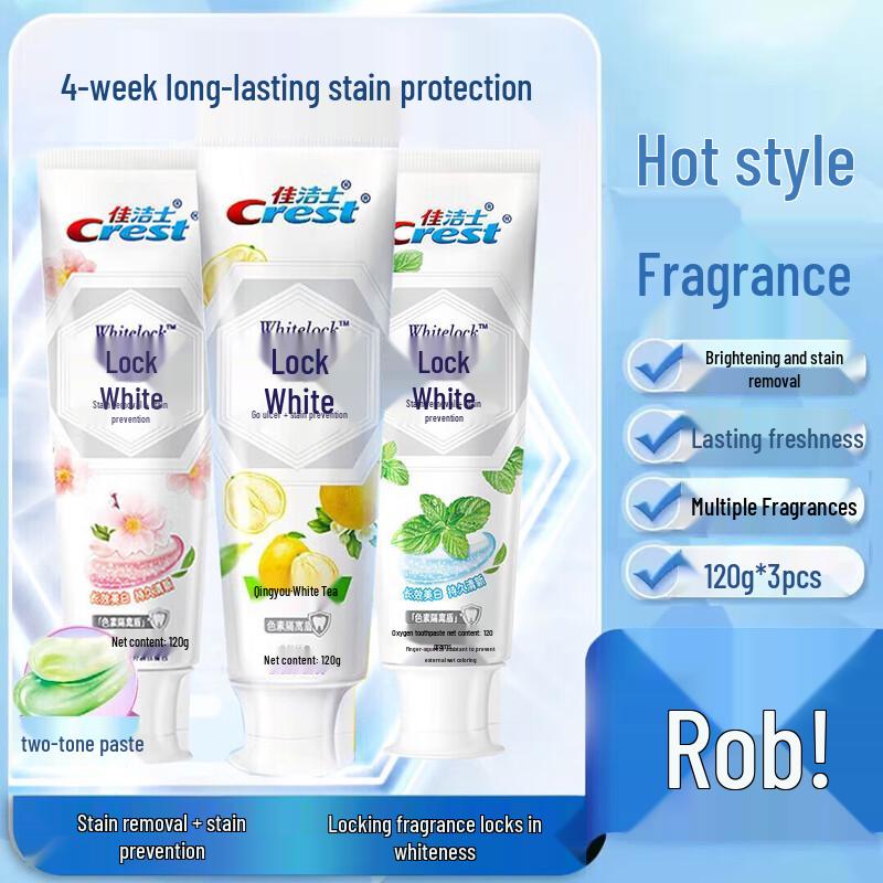 Crest Whitening & Fresh Breath Toothpaste Multi-Flavor 3-Pack