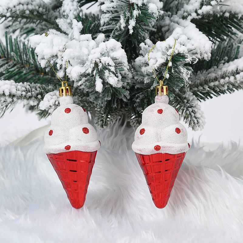 2pcs/set Christmas Tree Hanging Ornament Red White Candy Cane Pendant Navidad Home Xmas Gifts New Year Christmas Decor 2025