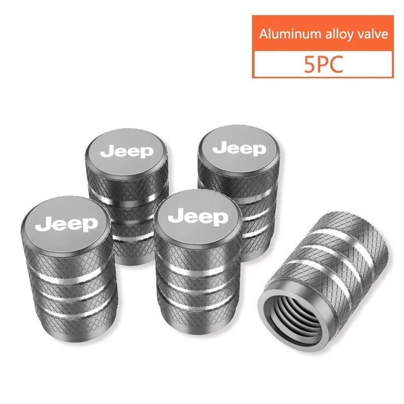Luxury Metal Car Tire Valve Cover Anti-Theft Accessories for Jeep Grand Wagoneer Wagoneer Commander WL WK2 Patriot AKS1