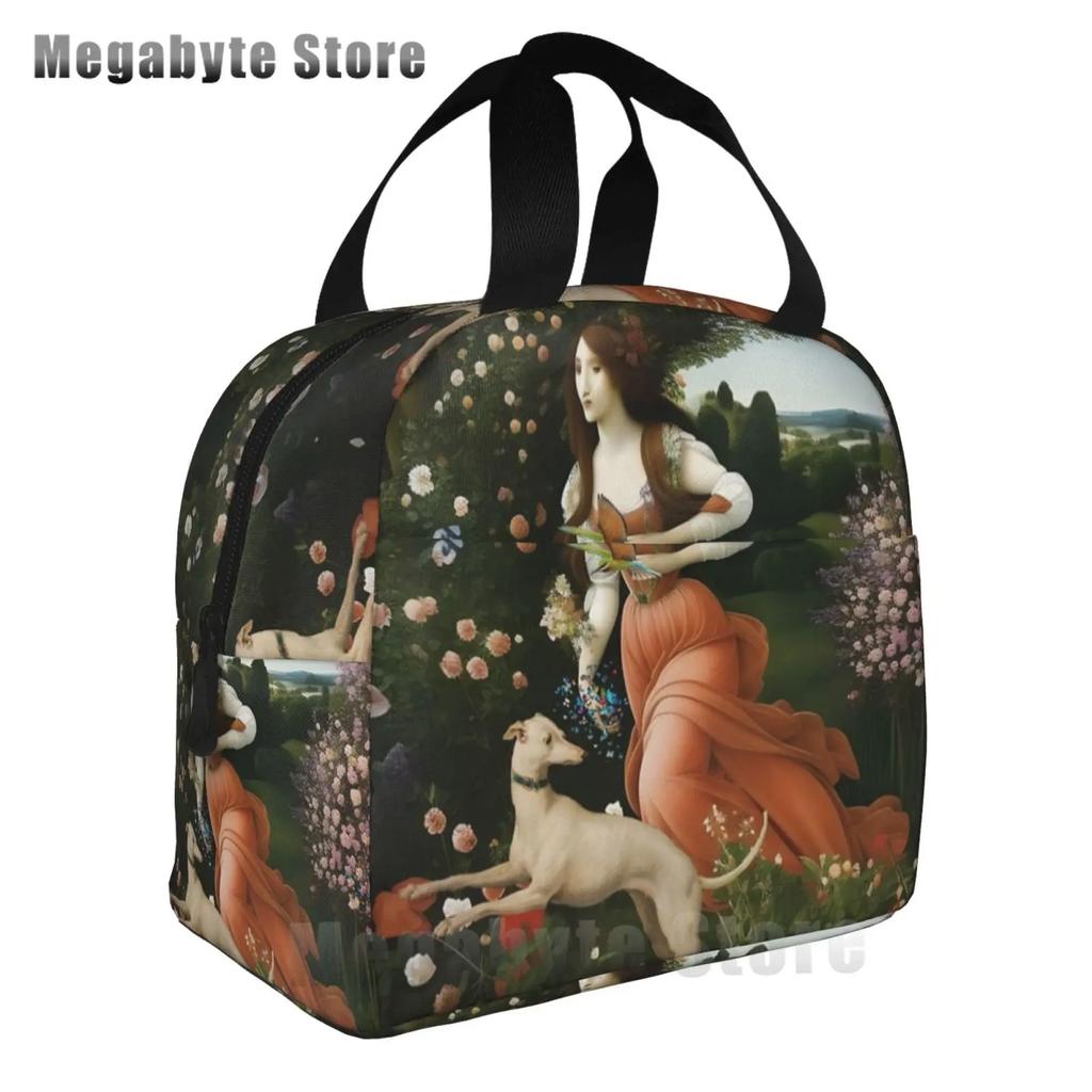 Garden Hound Pies Greyhound Torba na Lunch Chłodząca Izolowana Śniadaniówka Dla Ucznia Szkoła Whippet Pies Chart Pies Przenośne Torby Piknikowe