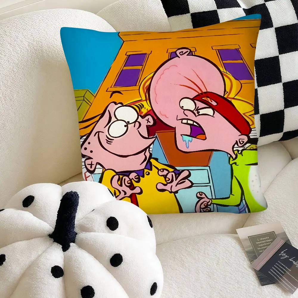 Cartoon Ed Edd N Eddy Pillow Case Fashion Square Pillowcase Bedroom Sofa Room Ins Decoration Leisure