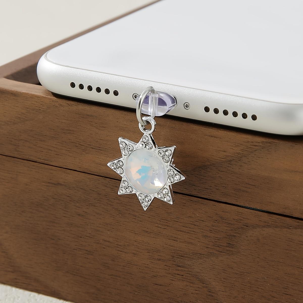 

1pc Sun White Protein/Cooling Alloy Love Tassel Sweet Pink Pendant/Moonlight Star Moon Popular Light Luxury Super Fairy Pendant For iPhone5-14