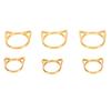 30pcs Cat Ear Knitting Stitch Markers Gold DIY Handcraft Plating Cute Stitch Marker Rings for