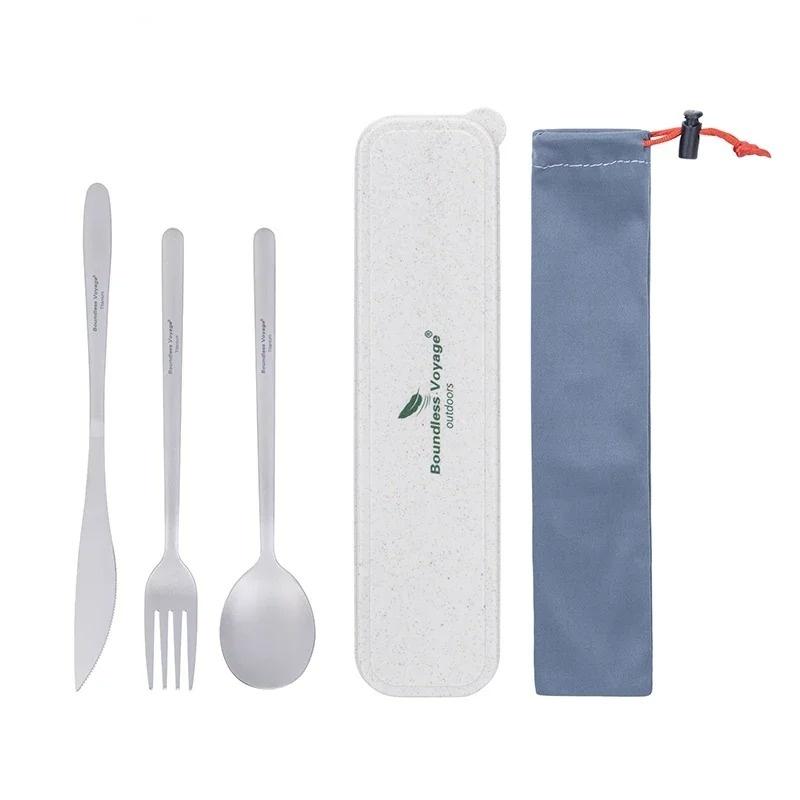 

Titanium Chopsticks Knife Fork Spoon Set Camping Tableware Utility Cutlery for Home Travel Picnic Dinnerware