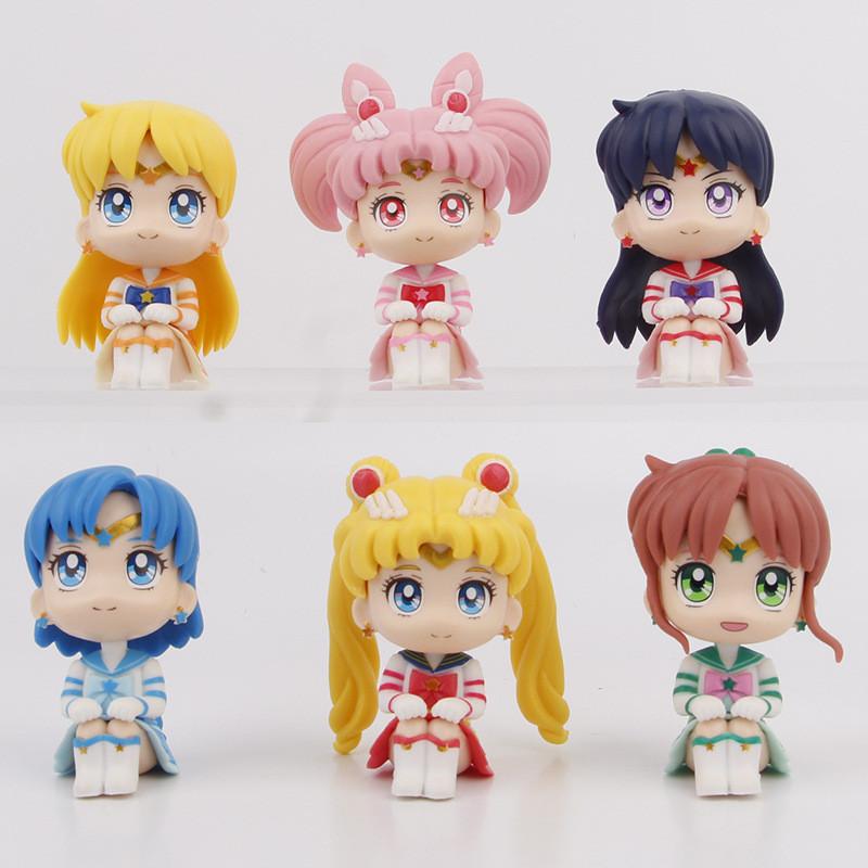 Usagi Tsukino Sitting Pose Pvc Figure Adorable Anime Car Decoration