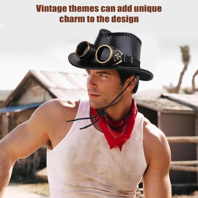 Herremote Steampunk Briller Runde Oversized Vernebriller Sveise Punk Briller Cosplay Damebriller