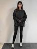 Women's European & American Casual Loose Sweatshirt and Skinny Pants Set - 2025 Autumn/Winter Collection