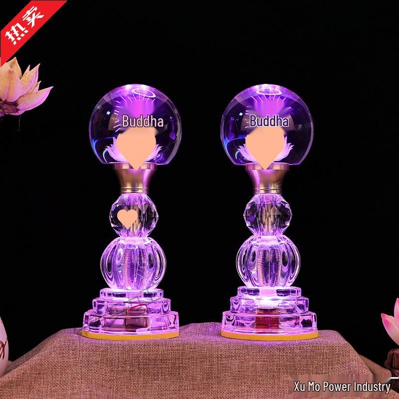 Seven-Color Eternal Buddhist Lotus Offering Lamp