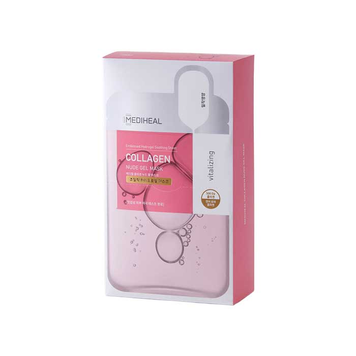 Mediheal Collagen Nude Gel Mask Firming & Hydrating Facial Sheet Mask Set (10 Sheets)