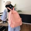 Schoolbag Schoolbag Female Ins College Students Simple Fashion Solid Color Large Capacity Junior High School Students New Trend Backpack Backpack