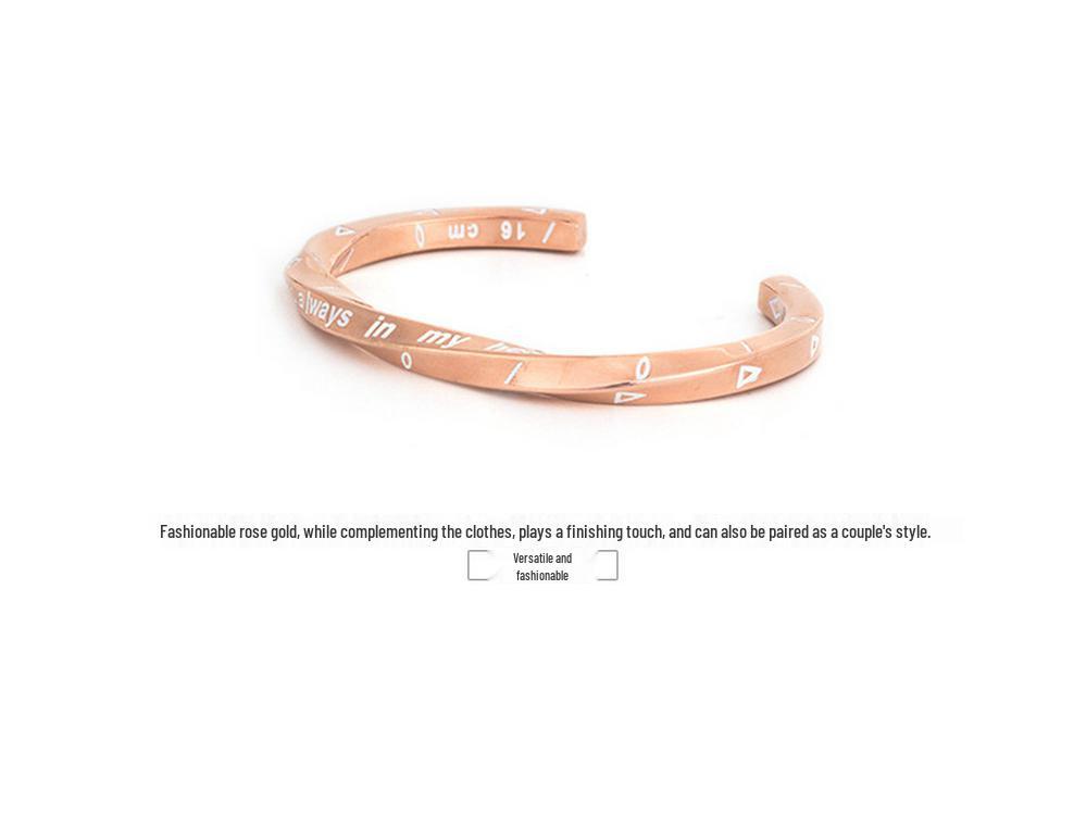 Viking Möbius Titanium Steel Bangle Bracelet - Unisex Retro European & American Accessory