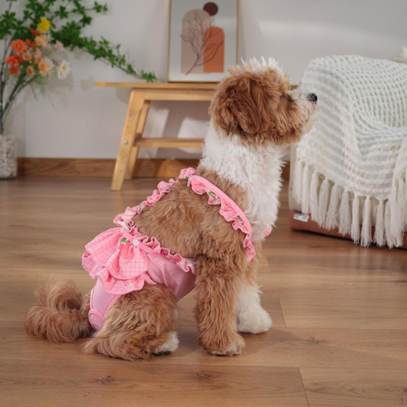 

Трусики з пелюшок, собачка з підтяжками, спідниця з високою абсорбуючою здатністю, що миється, пов’язки для собачок рожевий