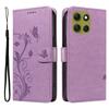 For Motorola Moto G86 5G/G86 Power 5G PU Leather Cases Flower Pattern Wallet Stand Phone Cover with Strap