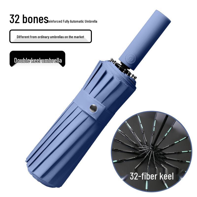 Dual-Use Extra-Large Folding Umbrella: Anti-UV, Rain or Shine, For Two