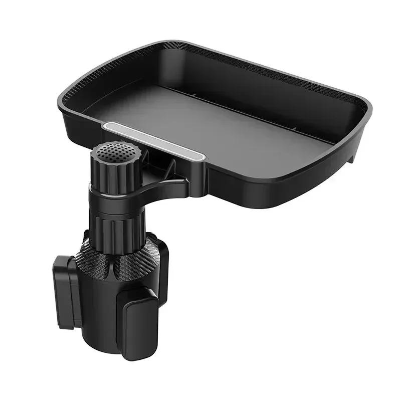 Auto Bekerhouder Dienblad Met Draaibare Basis 360 Graden Verstelbare Auto Bekerhouder Voedsel Dienblad Georganiseerde Drankhouder Voor Auto Accessoires