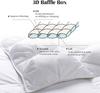 3D Bread White Goose Down Filler Comforter King Queen Size Duvet Insert, 100% Cotton Cover, All Seasons Quilt Thicken Blanket